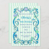 スウィート誕生日ガール招待状 招待状 (正面/裏面)