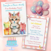 スウィート誕生日キッカラフルテン 招待状