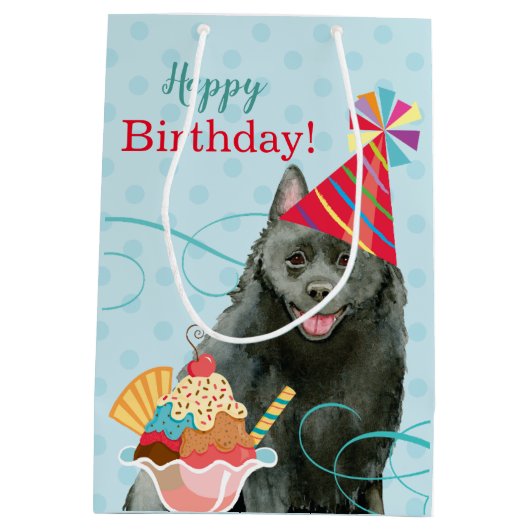 スウィート誕生日スキペルケ ミディアムペーパーバッグ (裏面)