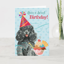 スウィート誕生日トイプードル カード