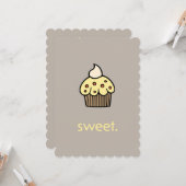 スウィート誕生日フラットカーカスタマイズド カード (正面/裏面インサイチュ)