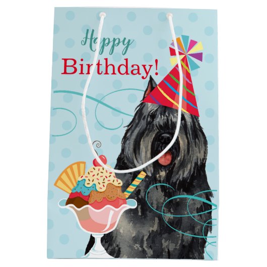 スウィート誕生日ブーヴィエデフランドレス ミディアムペーパーバッグ (裏面)