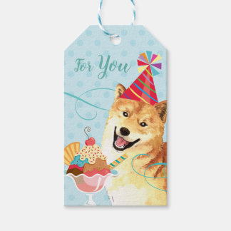 スウィート誕生日柴犬 ギフトタグ