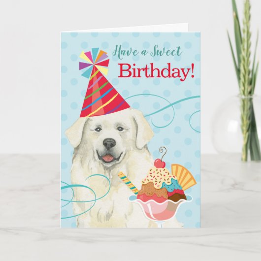 スウィート誕生日素晴らしピレネー カード (正面)