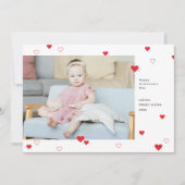 スウィート赤いハートハッピーバレンタインデー写真 シーズンカード (正面)