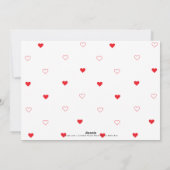 スウィート赤いハートハッピーバレンタインデー写真 シーズンカード (裏面)