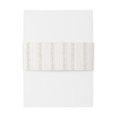 スウィート赤面ピンクアンドセージストライプのグリーン 招待状ベリーバンド (裏面例)