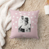 スウィート赤面ピンクハートパターン（の模様が）あるフォトバレンタイン クッション (ブランケット)