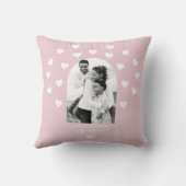 スウィート赤面ピンクハートパターン（の模様が）あるフォトバレンタイン クッション (裏面)