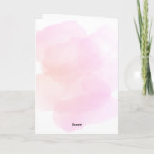 スウィート赤面ピンク桜フローラ誕生日 カード (裏面)