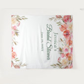 スウィート赤面ブライダルシャワーフォトブース背景 タペストリー (正面(横))