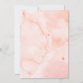 スウィート赤面&バーガンディーウォーターのカラーフローラ結婚ズ 招待状 (裏面)