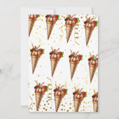 スウィート金ゴールドチョコレートアイスクリーム誕生日 サンキューカード (裏面)