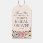 スウィート開花ブライダルシャワーメッセージカード ギフトタグ (正面)