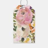 スウィート開花ブライダルシャワーメッセージカード ギフトタグ (裏面)