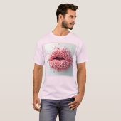 スウィート開花リップアート Tシャツ (正面フル)
