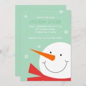 スウィート雪だるまクリスマス 招待状 (正面/裏面)