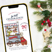 スウィート雪だるま12月バースデーパーティー 招待状