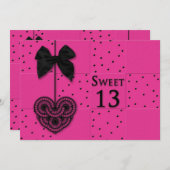スウィート13バースデーパーティ招待状 招待状 (正面/裏面)