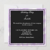 スウィート13 13誕生日ゼブラカウパープルブラック 招待状 (裏面)