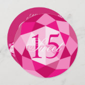 スウィート15キンセアニラバースデーパーティ招待状 招待状 (正面/裏面)