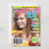 スウィート15誕生日招待状10代のファッション誌 招待状 (正面)