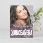 スウィート15 キンセアニエラ フォト バースデー パーティー 招待状 (スタンド正面)