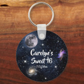 スウィート16お気に入り夕べアンダーザスタームーン銀河系 キーホルダー (正面)