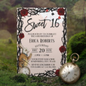 スウィート16かわいいアリスinワンダーランドガール誕生日 招待状