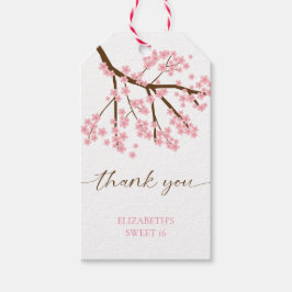 スウィート16さくらんぼ花ズ誕生日春フローラ ギフトタグ