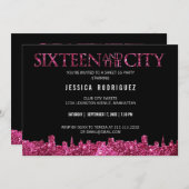 スウィート16とザ・シティ スウィート16の誕生日パーティー 招待状 (正面/裏面)