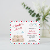 スウィート16の冒険が待っている 女の子の旅行のお誘い ポストカード (スタンド正面)