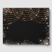 スウィート16の誕生日 ブラック ローズゴールド グリッター ゲストブック (裏面)