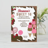 スウィート16アイスクリームパーティー 招待状 (スタンド正面)