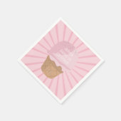 スウィート16アイスクリームピンク誕生日パーティナプキンス スタンダードカクテルナプキン (角)