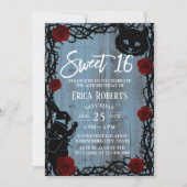 スウィート16アリスinワンダーランドダスティブルーバーンウッド 招待状 (正面)