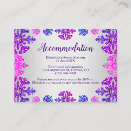 スウィート16ウィンタースノーフレーク誕生日宿泊施設 エンクロージャーカード