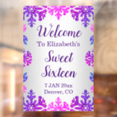 スウィート16ウィンタースノーフレーク誕生日 ウィンドウサイン (シート2)