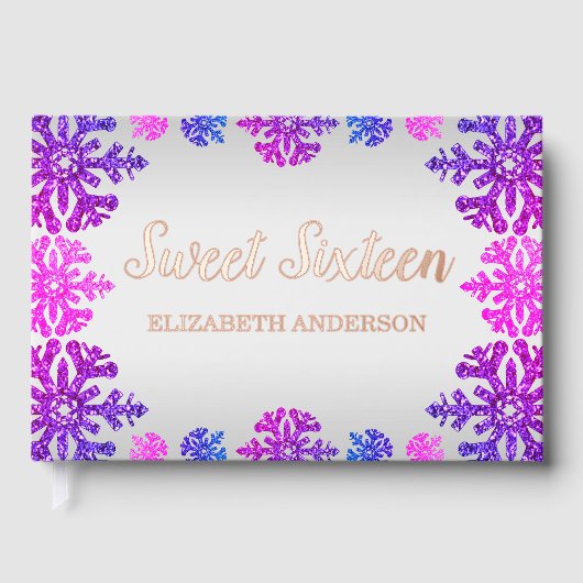 スウィート16ウィンタースノーフレーク誕生日 ゲストブック (正面)