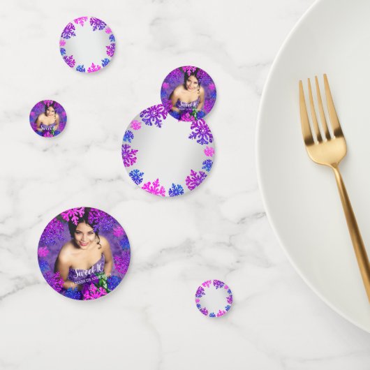 スウィート16ウィンタースノーフレーク誕生日 コンフェッティ (グループ)