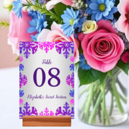 スウィート16ウィンタースノーフレーク誕生日 テーブルナンバー