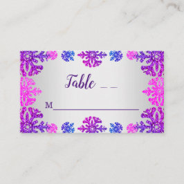 スウィート16ウィンタースノーフレーク誕生日 プレイスカード