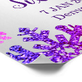 スウィート16ウィンタースノーフレーク誕生日 ポスター (角)