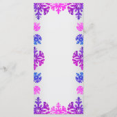 スウィート16ウィンタースノーフレーク誕生日 メニュー (裏面)