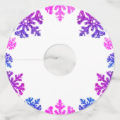 スウィート16ウィンタースノーフレーク誕生日 ワイングラスタグ (正面)