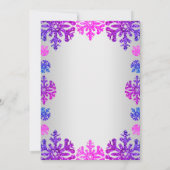 スウィート16ウィンタースノーフレーク誕生日 招待状 (裏面)