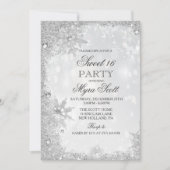 スウィート16ウィンターホリデー誕生日招待状 招待状 (正面)