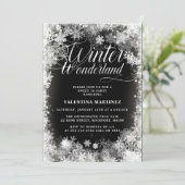 スウィート16ウィンターワンダーランドスノーフレーク 招待状 (スタンド正面)