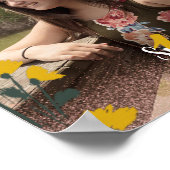 スウィート16ウェルカムピンクフェイクグリッターフォトガーデン ポスター (角)