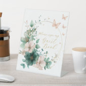 スウィート16エメラルドグリーンフローラサンキューカード 台座サイン (インサイチュ)